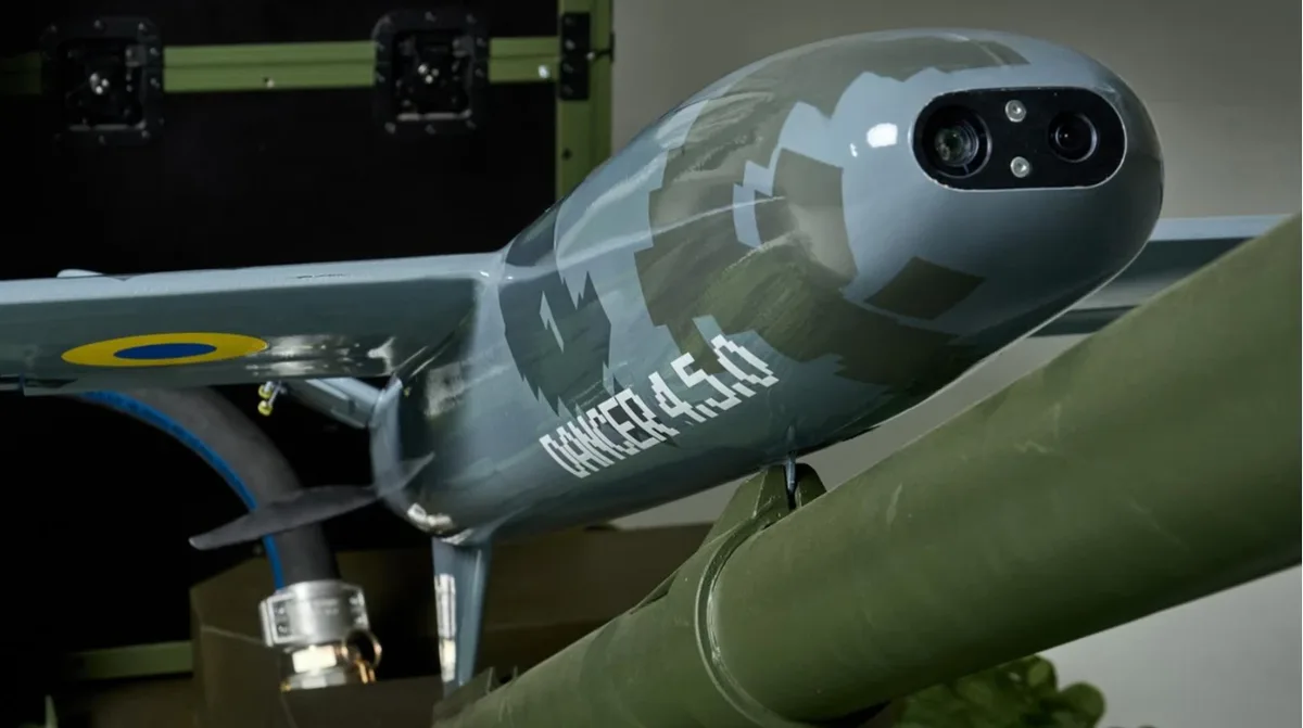 Dancer 4.5.0 interceptor resting on its launcher tube